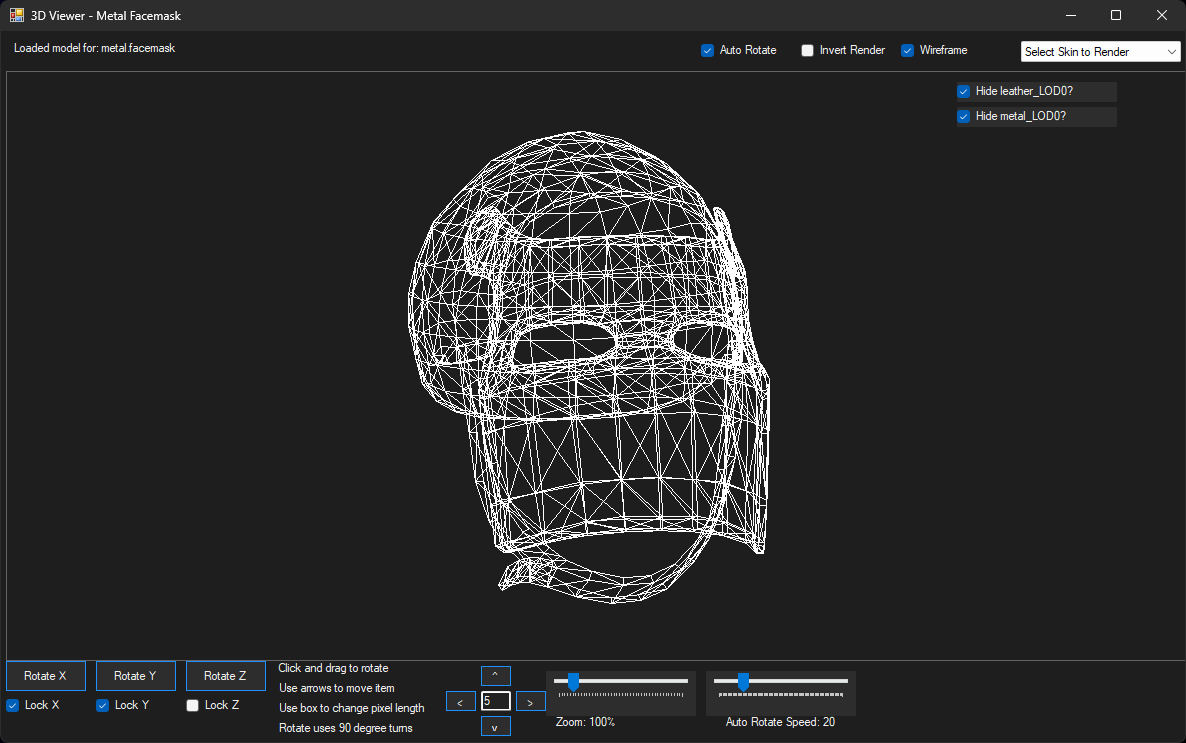 3D Item Wireframe