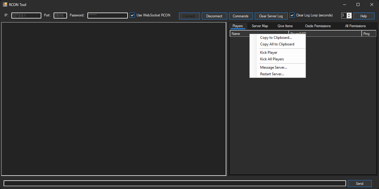 RCON Player View