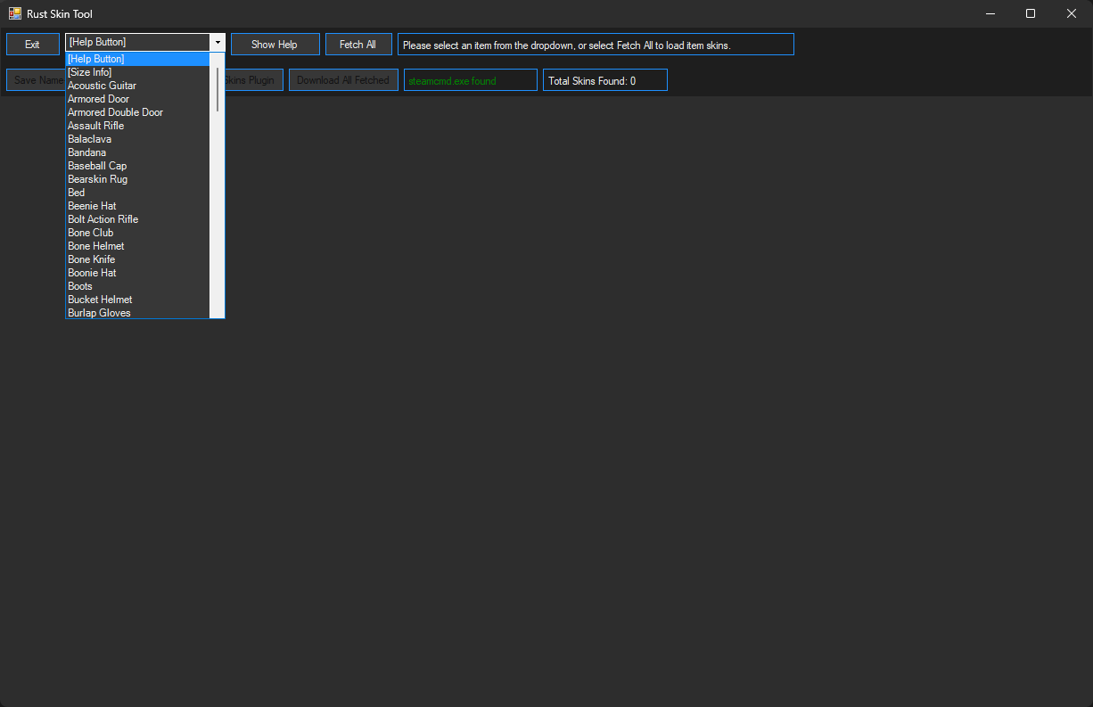 Skin Downloader Dropdown